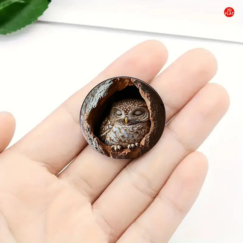 Classic Crystal Owl Brooch, Gift for Animal Lovers